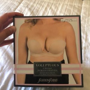 U plunge backless strapless bra